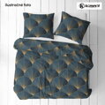 Grafické vejáre na zelenom - šírka 220cm - cotton fabric