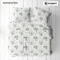 Olivové listy na bielom - šírka 220cm - cotton fabric