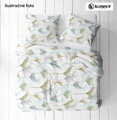 Palmové listy na bielom - šírka 220cm - cotton fabric