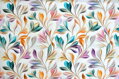 Colourful Leaves Ecru jersey