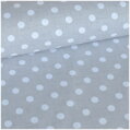 Bodky biele na šedom 1cm -  cotton fabric 