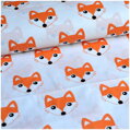Líšky oranžové  - bavlnené plátno