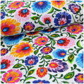 Folk biely -  cotton fabric