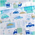 City modro-béžové -  cotton fabric 