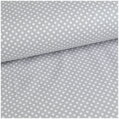 Mini bodky biele na šedom -  cotton fabric 