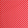 Mini bodky biele na červenom -  cotton fabric 