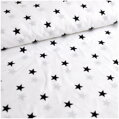 Hviezdičky čierne na bielom -  cotton fabric 