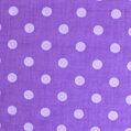Bodky biele na fialovom 1cm -  cotton fabric 