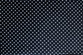 Bodky biele na čiernom -  cotton fabric 