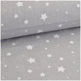 Hviezdičky na šedom - bavlnené plátno 