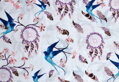 Lapače snov a vtáky -  cotton fabric