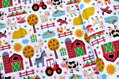 Farma na bielom - cotton fabric 