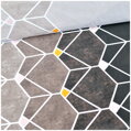 Geometria na čiernom - šírka 220cm - bavlnené plátno