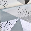 Geometria šedo-čierna - šírka 220cm - bavlnené plátno