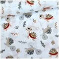 Korytnačky šedo-béžové - cotton fabric 