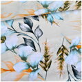 Kvety a klasy na bledobéžovom - cotton fabric