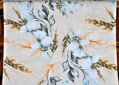 Kvety a klasy na bledobéžovom - cotton fabric
