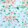 Letné ruže marhuľové -  cotton fabric 