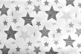 Magic stars čierne -  cotton fabric 