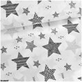 Magic stars čierne -  cotton fabric 