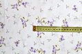Malé fialové kvetinky na bielom -  cotton fabric 