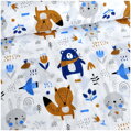 Medveď v šáliku tmavomodrý II -  cotton fabric 