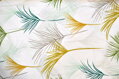 Palmové listy na bielom - šírka 220cm - cotton fabric