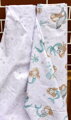 Koraly šedé na bielom - cotton fabric