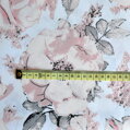 Pivónia staroružová na bielom -  cotton fabric 
