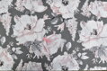 Pivónia staroružová na grafite - bavlnené plátno