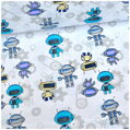 Roboty na bielom - cotton fabric