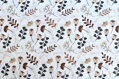 Roztrúsené halúzky hnedé - cotton fabric 