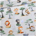 Safari baby na béžovom - bavlnené plátno