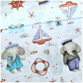 Slony námorníci - cotton fabric 