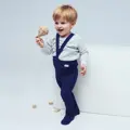 PEQNE Pančuchy na traky Námornícka modrá