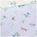 Vážky na bielom - bavlnené plátno