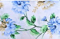 Veľké kvety béžovo-modré -  cotton fabric 