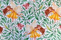 Víly a kvety na bielom -  cotton fabric 
