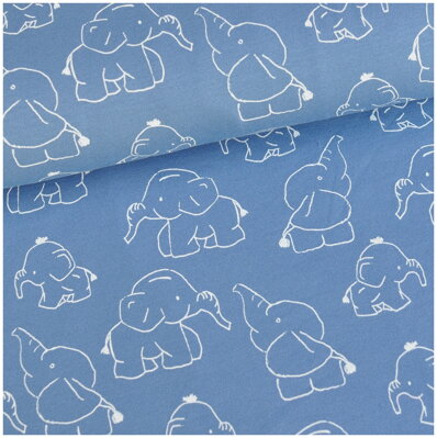 Baby elephants blue jersey