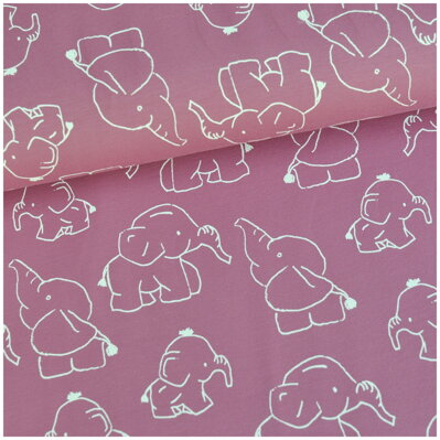 Baby elephants old rose jersey