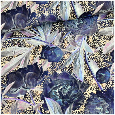 Big purple flowers jersey 80cm