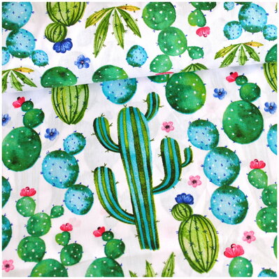 Kaktusy - bavlnené plátno