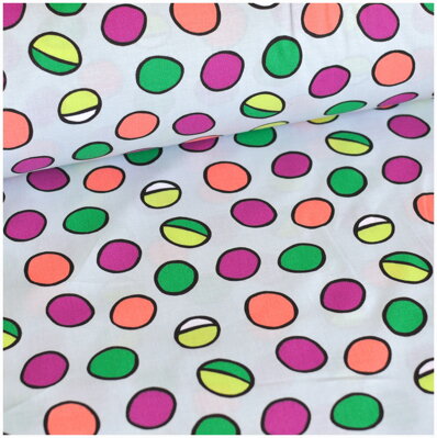 Macarons na šedom - bavlnené plátno 160cm