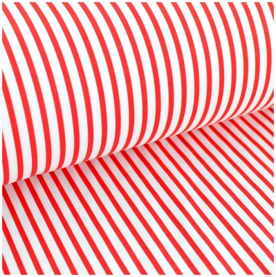 Pásik červený hrubý -  cotton fabric