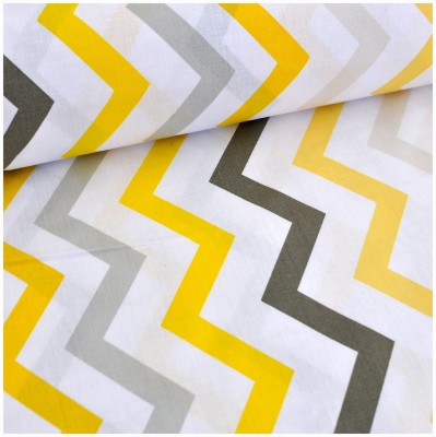 Chevron žlto-šedý -  cotton fabric