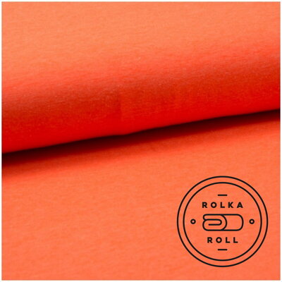 Oranžová fluo teplákovina - rolky