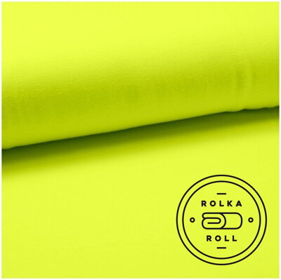 Žltá fluo teplákovina - rolky