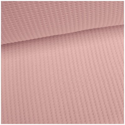 Vaflový úplet pastelový ružový - vaffle jersey