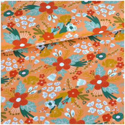Meadow flowers salmon jersey
