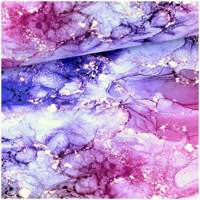 Mramor fialovo ružový teplákovina